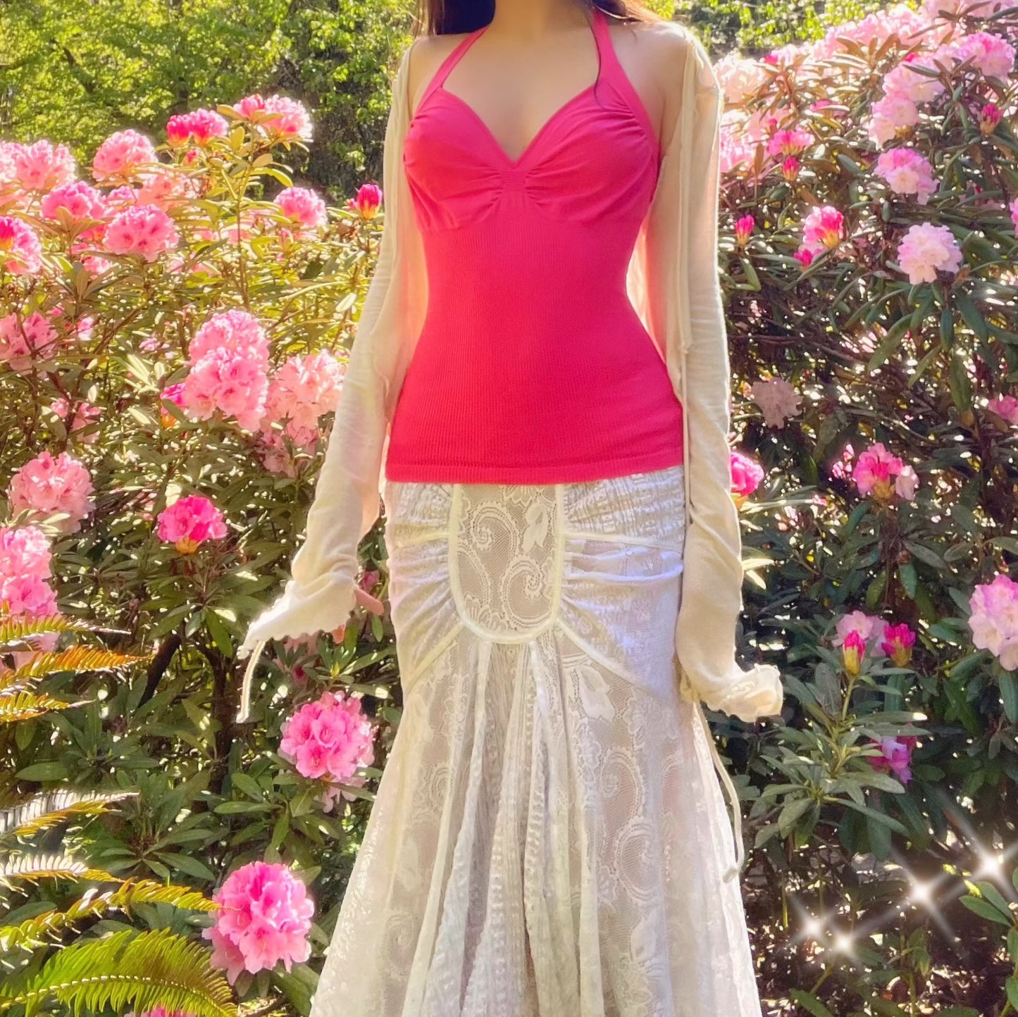 Vintage 90's Bebe Hot Pink Halter Top