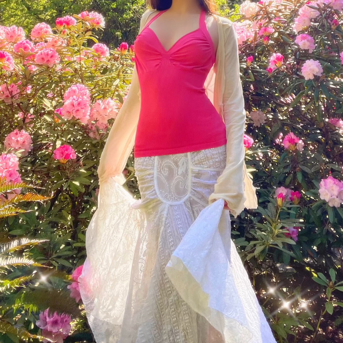 Vintage 90's Bebe Hot Pink Halter Top