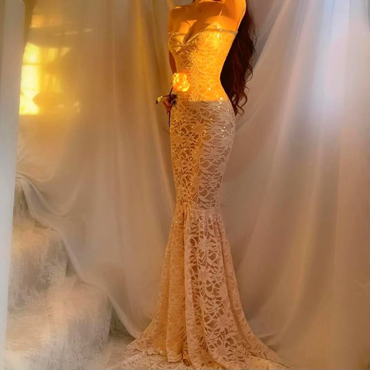 Golden Hour Muse Mermaid Lingerie Dress