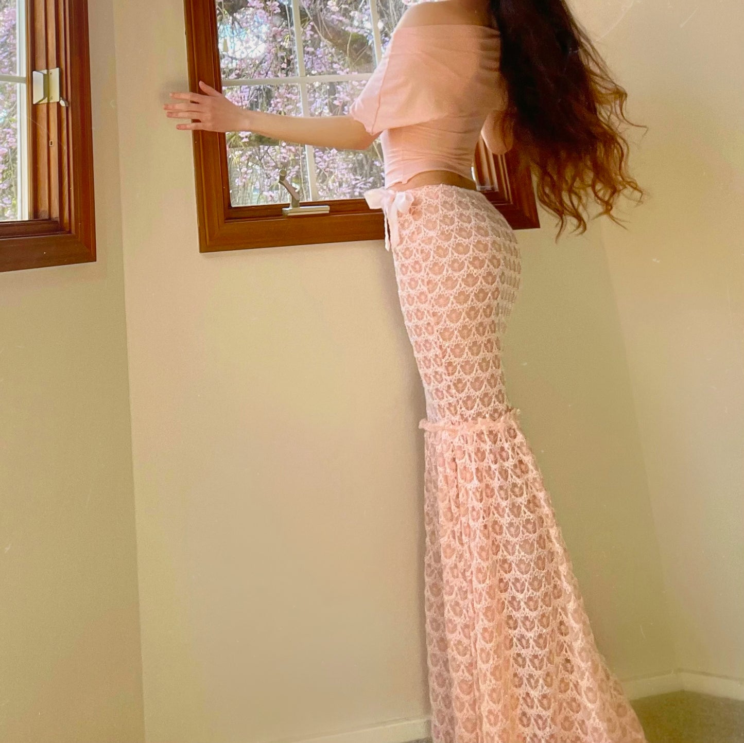 Super Soft Peachy Off the Shoulder Top