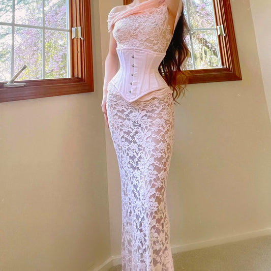 Light Pink Lace Matching Set