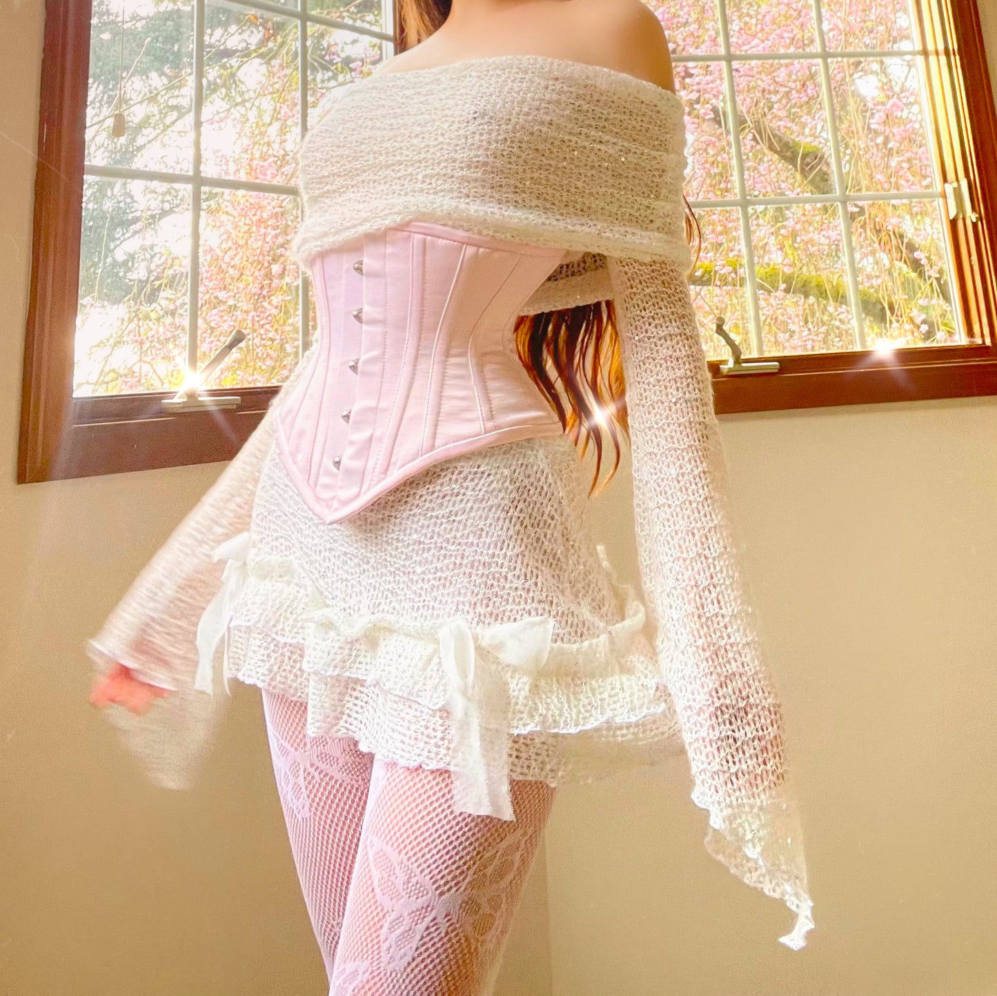 Cherry Angel Sparkly Crochet Matching Set