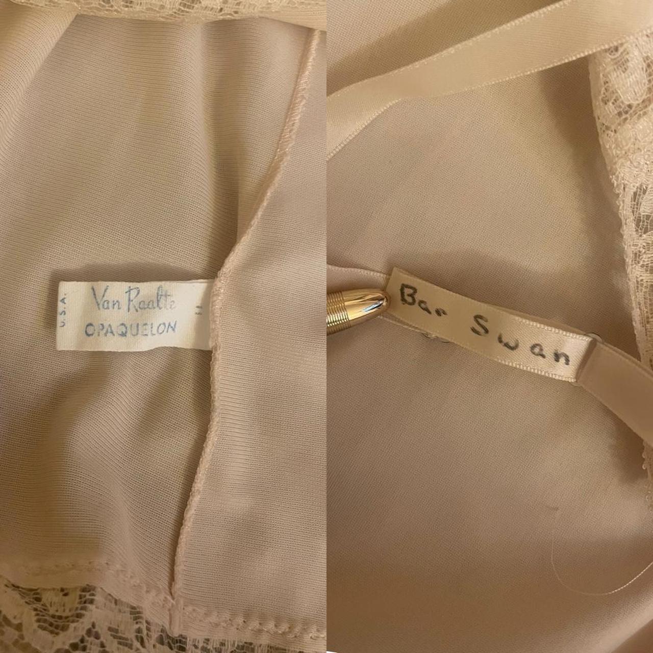 1950s vintage Van Raalte nude nylon/lace lingerie dress