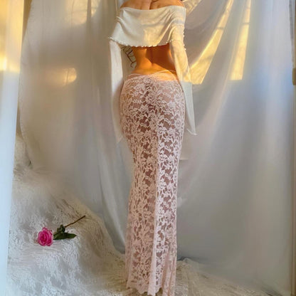 Aphrodite's Angel White Sparkly Crop Top