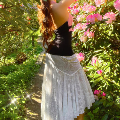Vintage 90's Arden B Pink & Black Flower Halter Tank