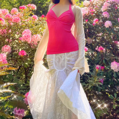 Vintage 90's Bebe Hot Pink Halter Top