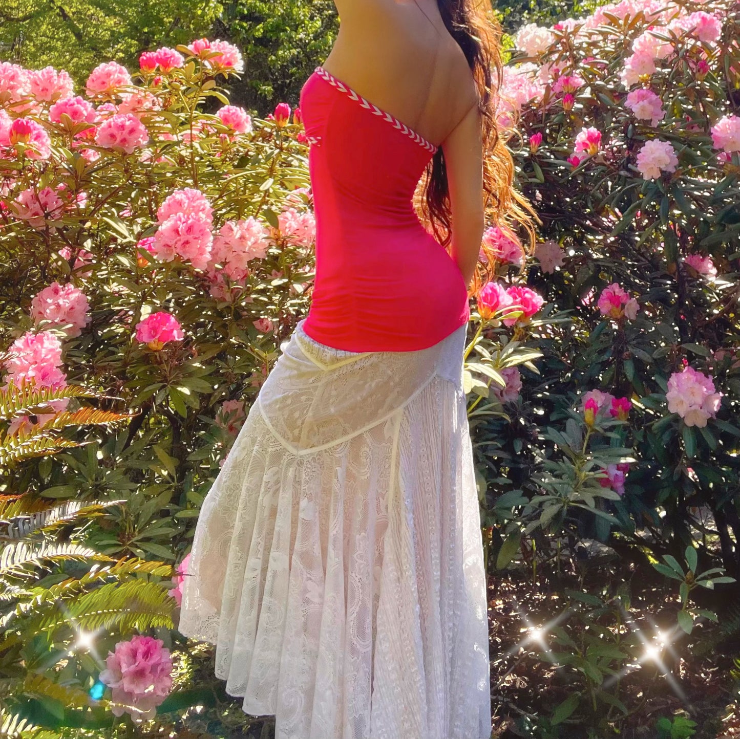Vintage Bebe Hot Pink Sweetheart Strapless Tube Top