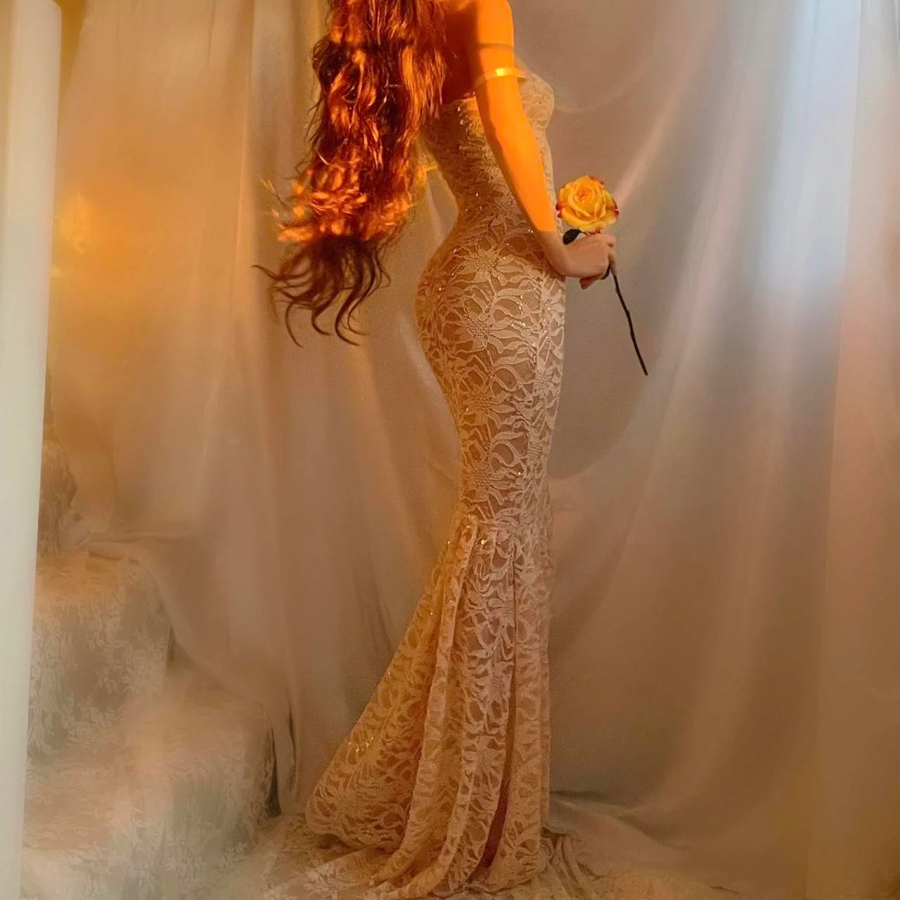 Golden Hour Muse Mermaid Lingerie Dress