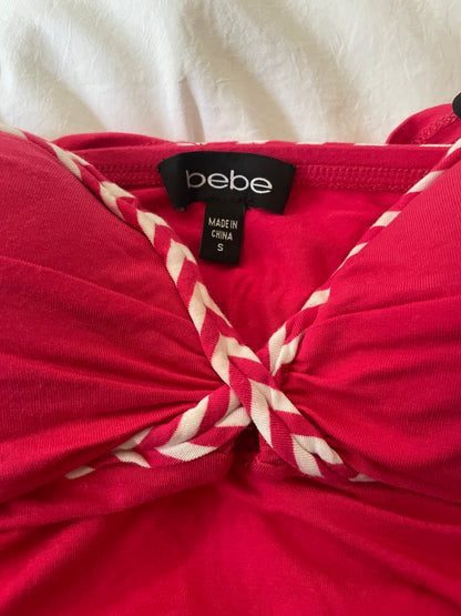 Vintage Bebe Hot Pink Sweetheart Strapless Tube Top