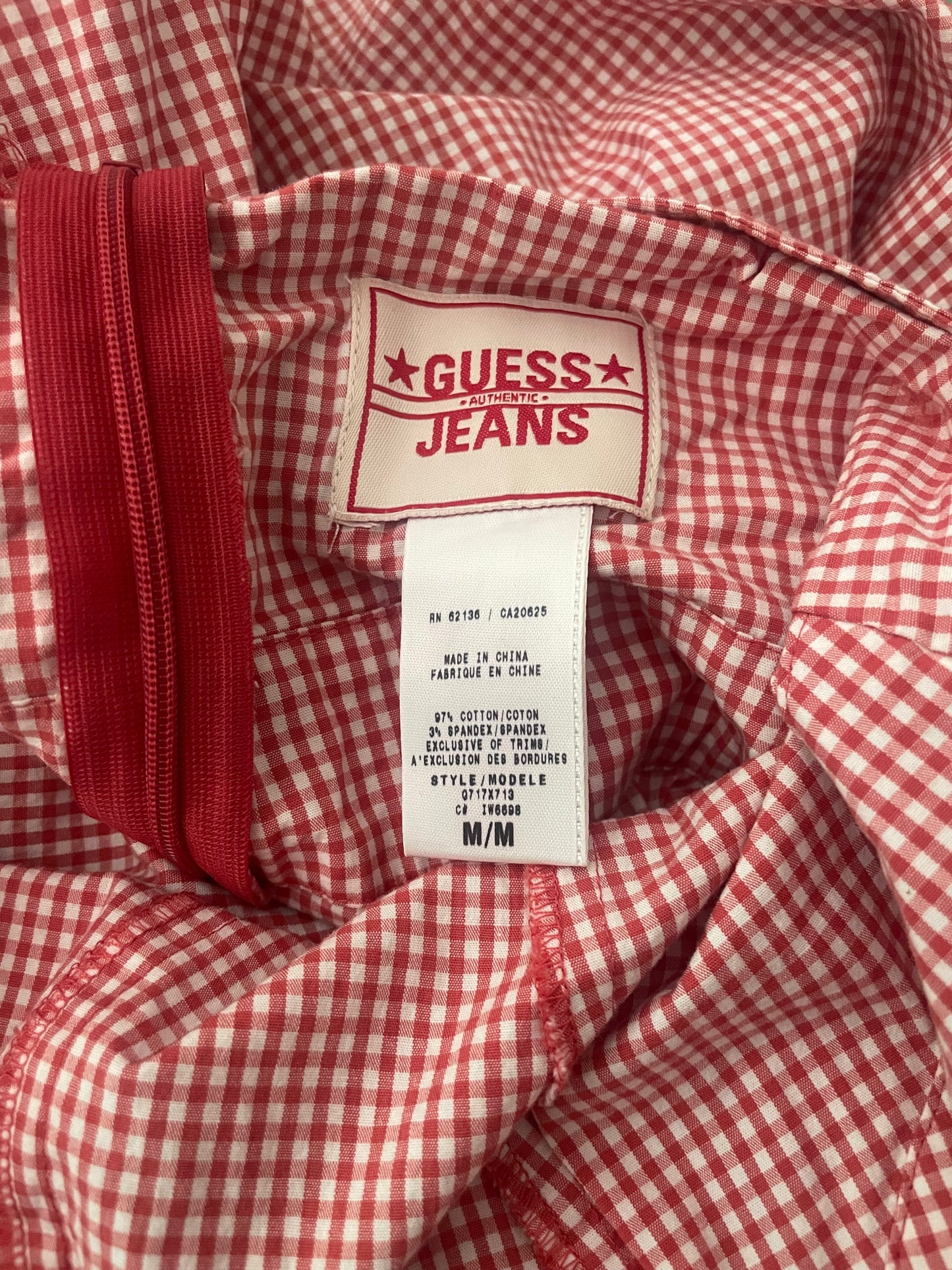 Vintage 90's Guess Red Gingham Halter Dress