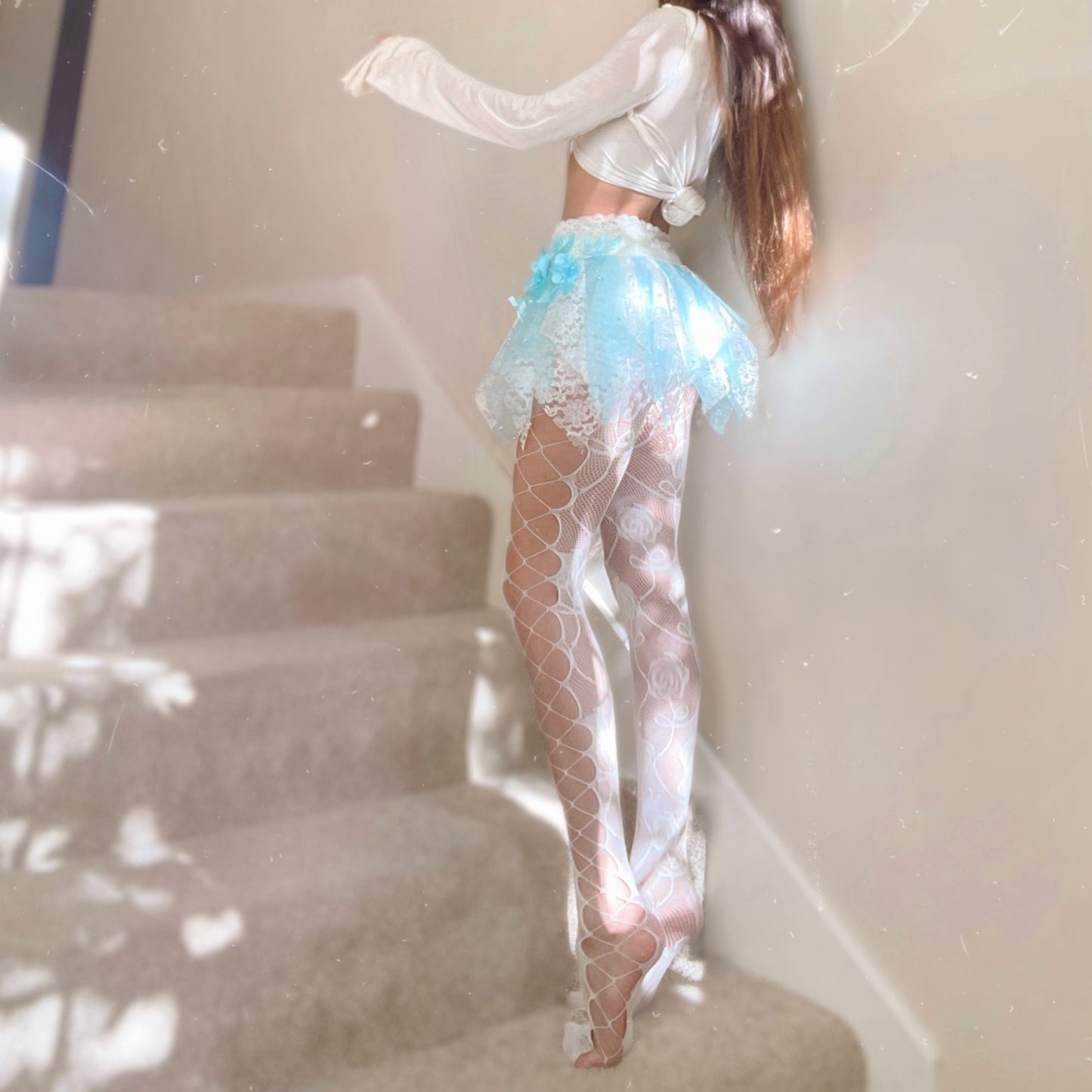 Mermaid Fairy Lace Mini Skirt Handmade