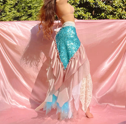 Mermaid Lace Sequin Handmade Skirt