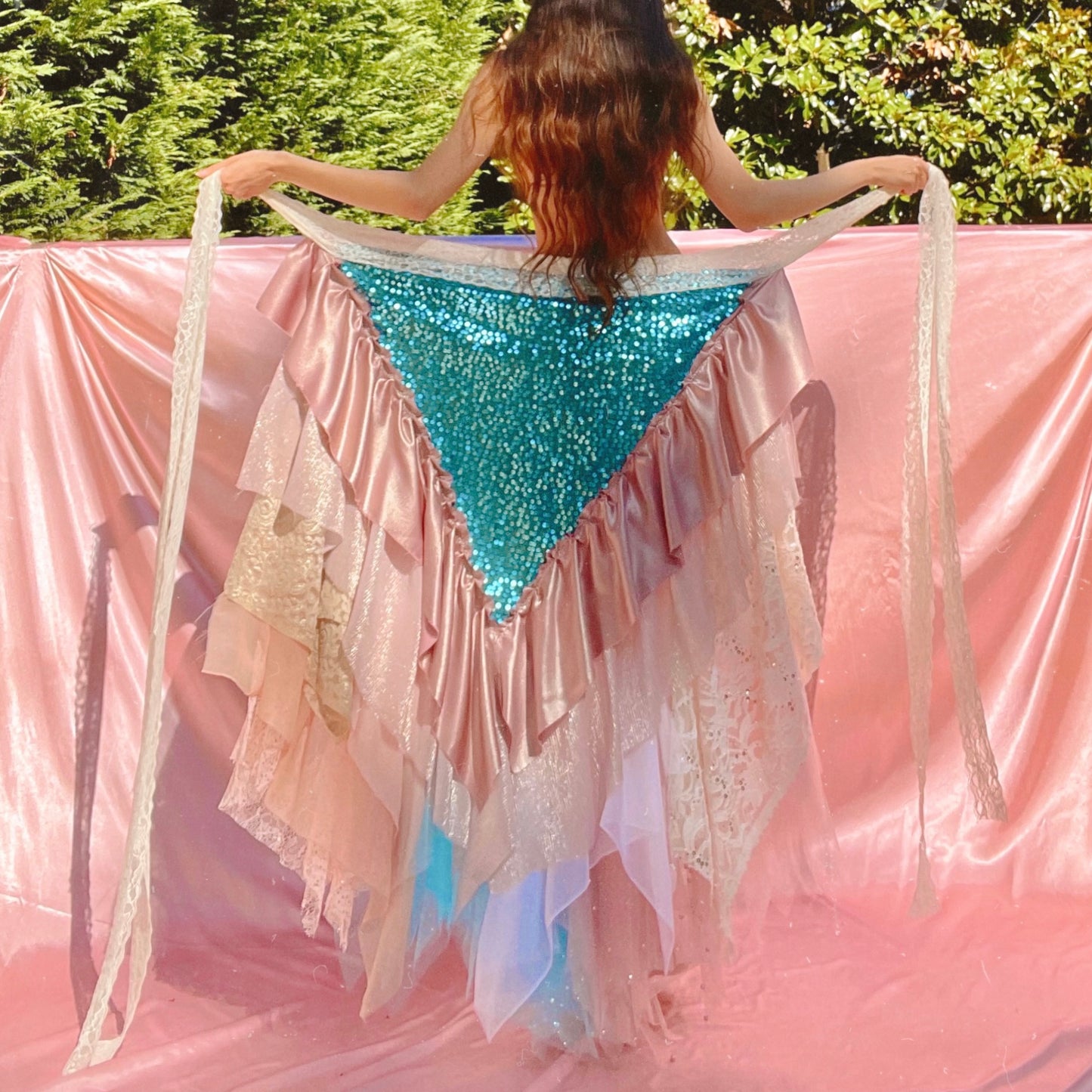 Mermaid Lace Sequin Handmade Skirt