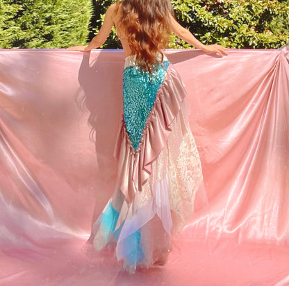 Mermaid Lace Sequin Handmade Skirt