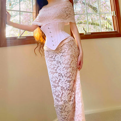 Light Pink Lace Matching Set
