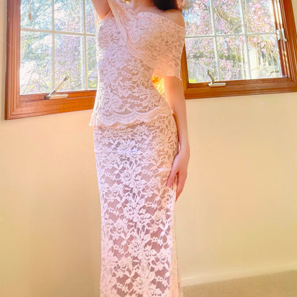 Light Pink Lace Matching Set