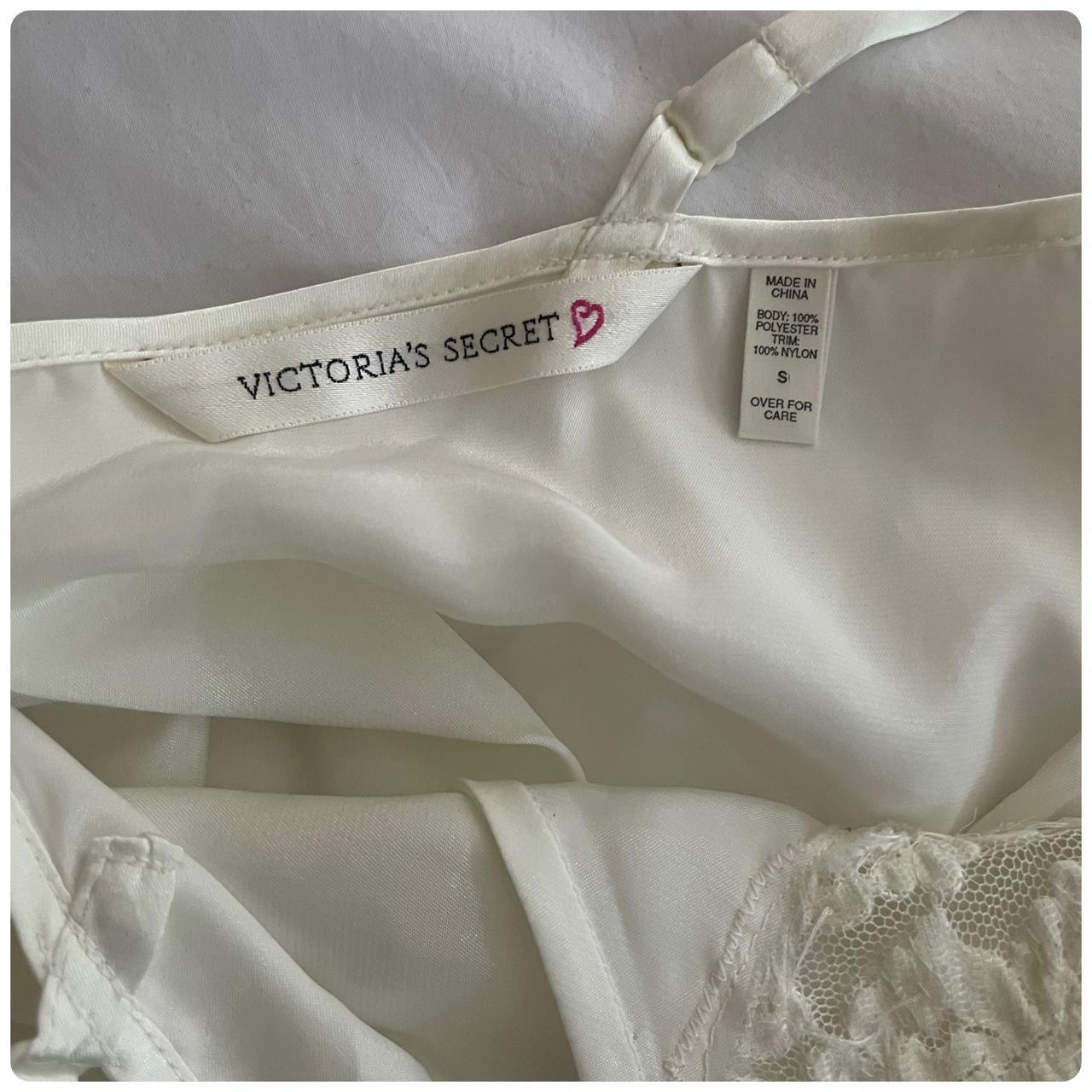 1990s Victoria’s Secret white beaded lace honeymoon bridal lingerie gown