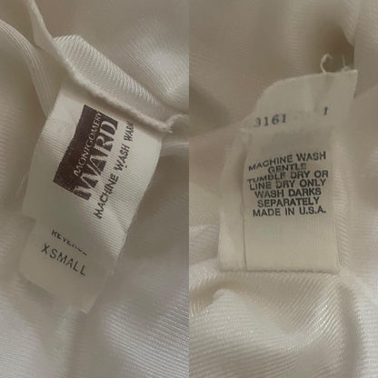 1970s angelic white lace & nylon see through lingerie gown