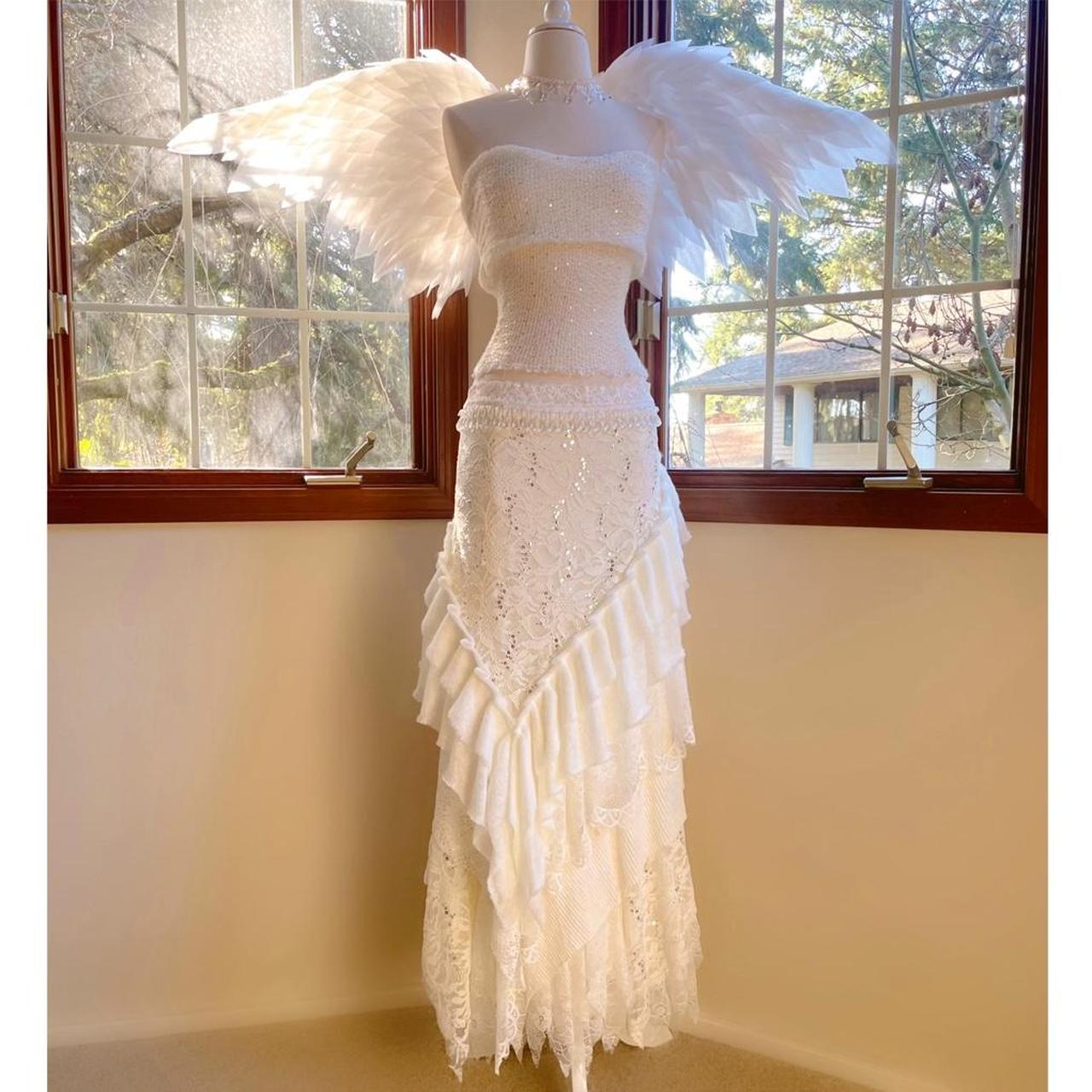 Aphrodite's Angel White Layered Maxi Skirt