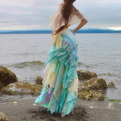 Siréna’s Spiral Tidewoven Layered Mermaid Skirt