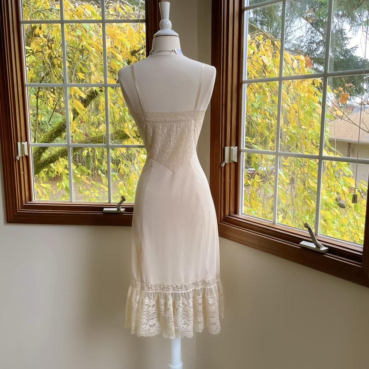 1950s vintage Van Raalte nude nylon/lace lingerie dress