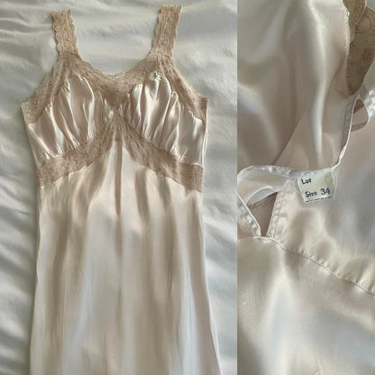 1930s antique pale pink glamorous bias cut lingerie gown