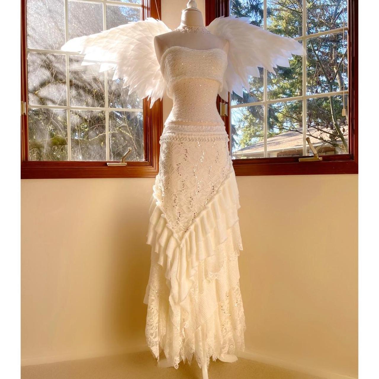 Aphrodite's Angel White Layered Maxi Skirt
